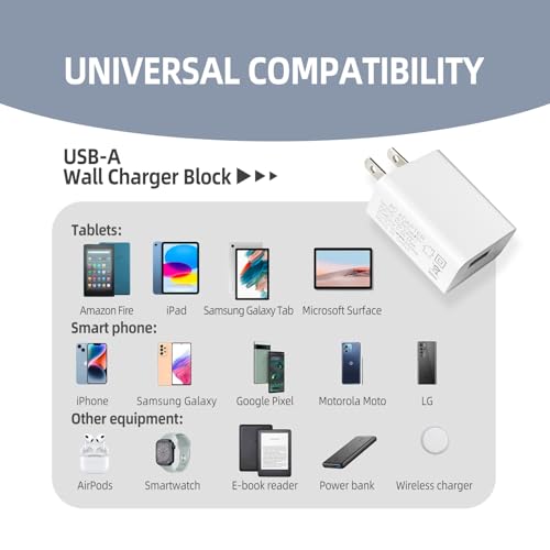 3 Pack 5V 2A USB Cam Power Adapter for Outdoor Wyze Nest cam,Kasa,Google Nest,Blink Mini Pan,Arlo,Ring Stick Cam,Ring Spotlight,YI Dome,Furbo Dog,Dropcam Security Camera Wall Charger Charging Cable