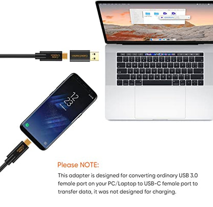 CableCreation 3-Pack USB C Female to USB Male Adapter, USB 3.1 5Gbps to USB C Adapter Compatible with Laptops, Logitech StreamCam VR Link for Charging - style: Adapter-3Pack