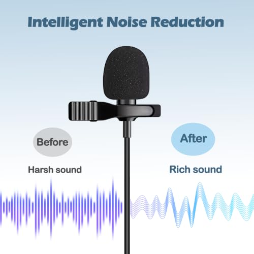 QQM USB Lavalier Microphone, Plug & Play Clip-On Lapel Mic for PC | Omnidirectional clip-on mic for clear voice recording. Plug & play USB design for laptop, PC, Mac, Zoom, streaming & gaming.