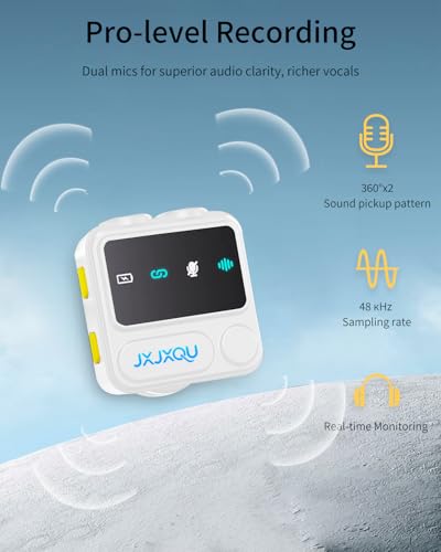 Wireless Microphone for iPhone Mini Lav Mic with Smart Noise Reduction, Reverb Effect, 30H Battery Life, Suitable for Podcast, Vlogging, Streaming - Ideal for Content Creators and Streamers - size: White Mic for iOS/Android