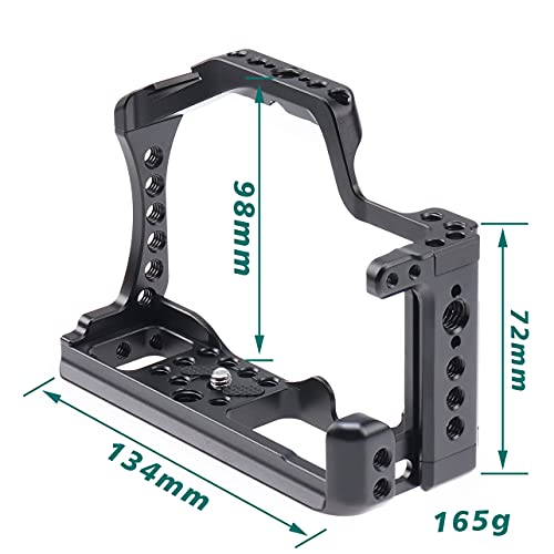 Hersmay For Canon M5 M50 II Cage with Top Handle, Camera Cage for Canon EOS M50 Mark II/ M50 /M5 Camera,Vlogging Video Shooting Filmmaking Rig Stabilizer with 1/4" Mounting and 3/8" Arri Locating Hole - size: For Canon M50II/M50/M5