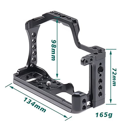Hersmay For Canon M5 M50 II Cage with Top Handle, Camera Cage for Canon EOS M50 Mark II/ M50 /M5 Camera,Vlogging Video Shooting Filmmaking Rig Stabilizer with 1/4" Mounting and 3/8" Arri Locating Hole - size: For Canon M50II/M50/M5