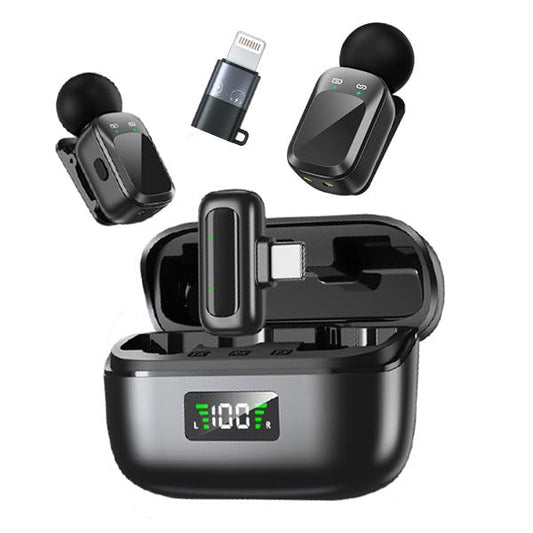 Mic Mini Wireless Microphone for iPhone/Android, 2TX+2RX, 3 Al Voice Modes, 30H Battery for Vlogging & Streaming, 48kHz/24bit, Includes USB-C & Lightning Receivers for TikTok, YouTube - style: Mic Mini A