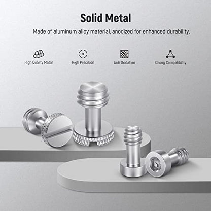 NEEWER 26PCS Camera Screw Set for Photography Equipment, Includes 1/4" 3/8" M2 M2.5 M3 and M4 Screws Compatible with SmallRig NEEWER Camera Cage, Top Handle, Side Handle Grip, Tripod QR Plate, UA002 - style: UA002