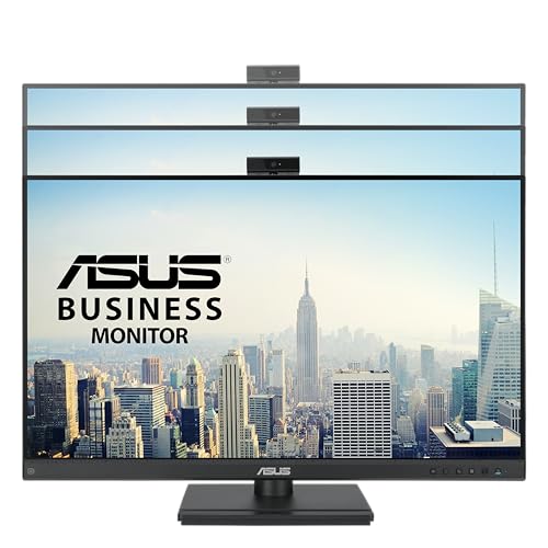 ASUS 27” 1080P Video Conferencing Monitor (BE279QFK) - Full HD, IPS, 100Hz, Frameless, Built-in Webcam, Mic Array, Speaker, Height Adjustable, Ergonomic Design, Eye Care, Wall Mountable, 3 yr warranty - style: 27" IPS 100Hz Webcam Mic Array