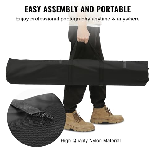 VEVOR 11.5 x 9.6 ft Heavy Duty Backdrop Stand, Height Adjustable Photography Backdrop Stand, Background Support System with 6 Clamps and A Carry Bag, for Party, Wedding, Display, Photo - size: 10 x 12 Ft