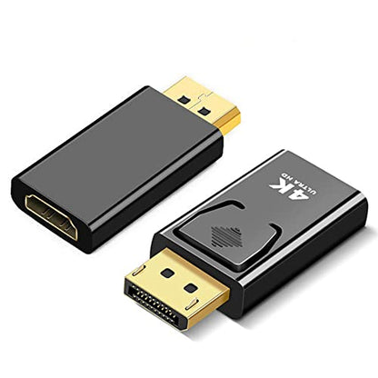 Zuya 2Pcs DisplayPort to HDMI Adapter Converter Display Port Male DP to HDMI Female HD TV Cable Adapter Video Audio for PC TV Zuya-05 0