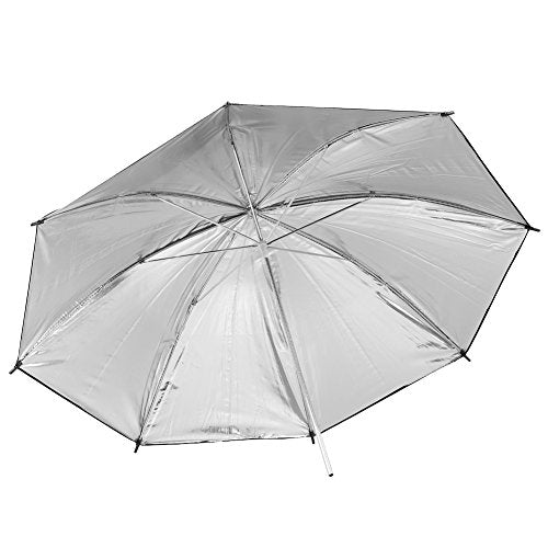 Neewer® 2 PCS 33"/84cm Professional Photography Studio Reflective Lighting Black/Silver Umbrella