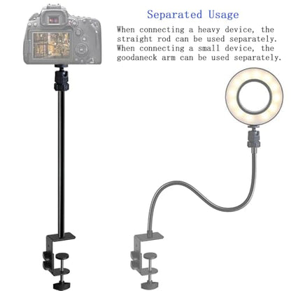 Webcam Stand Phone Holder Desktop Adjustable Gooseneck & Pole Video Clamp Stand Camera Mount for Cellphones, Logitech Webcam C922 C930e C920S C920 C615, Etc. (1/4" Threads, 7.5cm Clamp) - style: 7.5cm Clamp (Webcam Phone Stand)