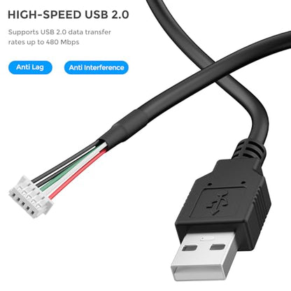 USB 2.0 Camera Cable for All Cameras Module, 2 Meters(6.56 feet) Length, OD4.0mm, Additional Metal Shielding Ground Wire