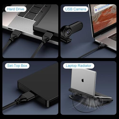 USB A to USB A Cable 3FT,2Pack USB 3.0 Male to Male Double End USB Cord High Speed Data Transfer Cable for External Hard Drive,DVD Player,Laptop Cooling Pad,Camera,Monitor,Sound Bar,Hub,KVM,Set Up Box - size: 3FT