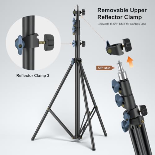 LINCO Lincostore 90“ / 7.5ft Studio Photography Photo Light Stand/Reflector Panel Stand with Reflector Holder