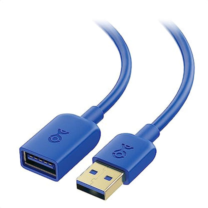 Cable Matters 2-Pack 5Gbps USB Extension Cable - 6ft, USB 3.0 Extension Cable, Male to Female USB3.0 Extender, Compatible with Webcam, VR Headset, Printer, Hard Drive, Blue - color: Blue, size: 6 Feet, style: 2-Pack