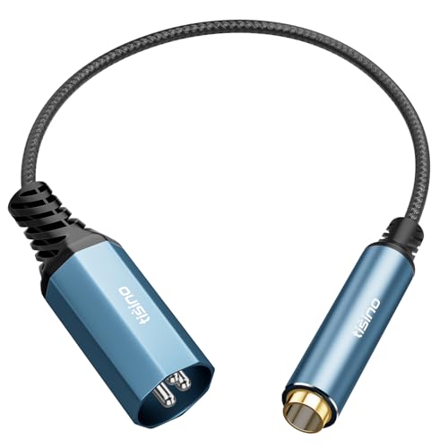 Tisino 1/4" to XLR Adapter (0.3m/1FT), Balanced 1/4" Female to XLR Male Stereo Audio Adapter Interconnect Cable for Mixers, Microphones, Amplifiers, Guitars, PA - size: 0.3m/1ft