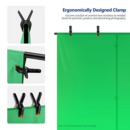 Neewer T-Shaped Background Backdrop Support Stand Kit, 8.5ft/2.6m Tall Adjustable Tripod Stand and 5ft/1.5m Wide Crossbars with 6 Spring Clamps and 1 Carrying Bag for Studio Photo Video Photography - size: 8.5ft x 5ft