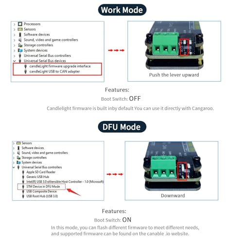 USB to CAN Bus Converter Base on Open-Source Hardware CANable Supports Multiple Firmware and Operating Modes