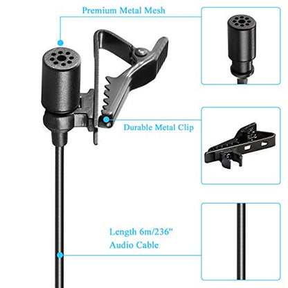 BOYA by M1 Collar Microphone for Smartphones Canon Nikon DSLR Cameras Camcorders Audio Recorder PC