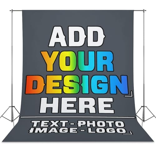 Custom Photography Cloth Design Your Own Photo Logo Text Personalized Backdrops Non-Reflective Non-Penetrating Photoshoot Background Screen Portrait Studio Photobooth Drops 56 X 79 Inches, Darkgray - color: Darkgray, size: 56"×79"