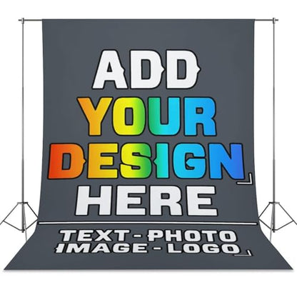 Custom Photography Cloth Design Your Own Photo Logo Text Personalized Backdrops Non-Reflective Non-Penetrating Photoshoot Background Screen Portrait Studio Photobooth Drops 56 X 79 Inches, Darkgray - color: Darkgray, size: 56"×79"