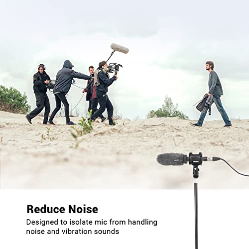 SmallRig Microphone Shock Mount Cold Shoe Pinch for Camera Shoe Boompole | Compatible with camera shoe mounts and boompoles
