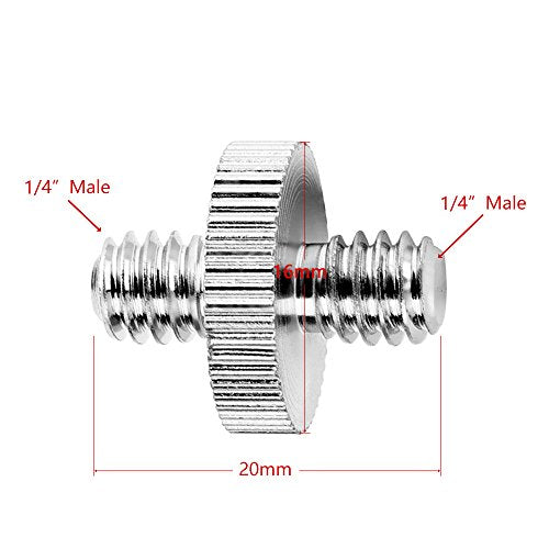 Anwenk 1/4 to 3/8 Screw Adapter Converter Threaded Screws Adapter Spigot Screw Mount Set for Camera Tripod Monopod Ballhead Flash Light Stand Shoulder Rig