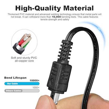 Replacement CA-110 USB Power Supply Charger Cable Charging Cord Compatible with Canon VIXIA HF R800, R700, R600, R500, HF M50, M52, M500, R20, R21, R30, R32, LEGRIA HF R206 R26 Camcorders