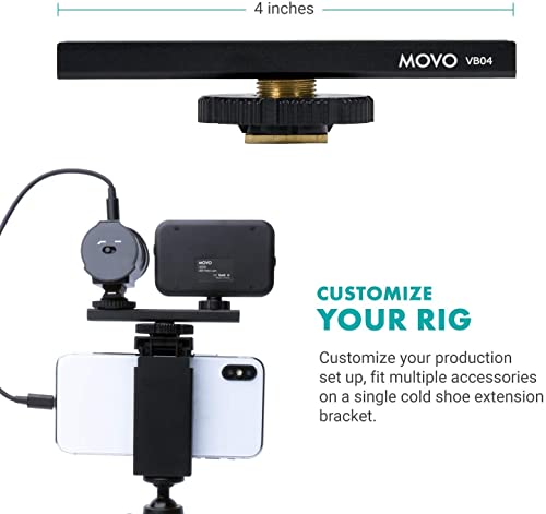 Movo iVlogger iPhone/Android Compatible Vlogging Kit with Fullsize Tripod - Phone Video Kit Accessories: Tripods, Phone Mount, LED Light and Cellphone Shotgun Microphone for Phone Video Vlog Recording