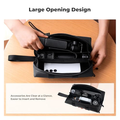 K&F CONCEPT Carrying Case for DJI Osmo Pocket 4/3 Creator Combo Accessories, Portable Travel Storage Holder Carry Bag Large Capacity Protective Handbag All in One Gadget Storage Bag for Pocket 4/3