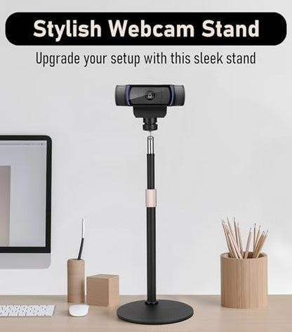 B15 All Metal Webcam Phone Desk Camera Stand 360° Swivel Holder for Webcam C960 C930e C930 C920 C920S C922x C922 Brio 4K C925e C615 and Other 1/4'' Thread Devices