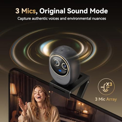 EMEET Piko Dual-Camera 4K Webcam for Streaming, Wide-Angle & Telephoto Cameras, Max 11X Hybrid Zoom, 0.2s Autofocus, Remote Control, 3 Mics, Panda Privacy Cover, USB C-C&C-A, for Streaming/Work/Study - style: Piko Dual w/ Max 11X Hybrid Zoom