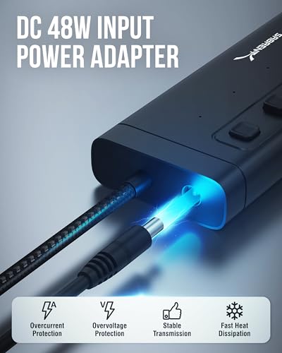 SABRENT 7-Port USB-C Hub with Power Switches, 5Gbps USB 3.2, 48W Powered Hub with 3 USB-A + 4 USB-C Ports, 20W PD, LED Status, Aluminum Body – for Mac, PC, Steam Deck, ROG Ally (HB-3A4C) - size: 7-Port - 3 USB-A + 4 USB-C
