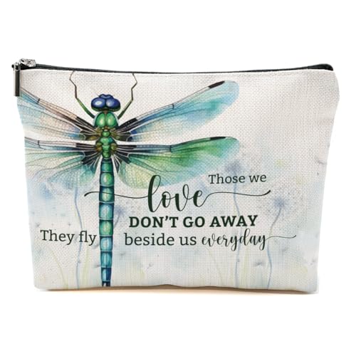 Motivational Dragonfly Makeup Bag for Women, Dragonfly Gifts Cosmetic Bag | Travel Organizer Toiletry Accessories, Inspirational Dragonfly Makeup Pouch, Christmas Birthday Gifts for Women Friends - color: Multicolor 1408