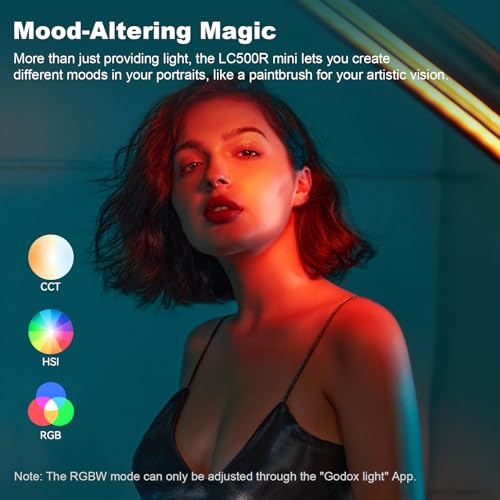 Godox LC500R Mini RGB LED Light Stick (Black, 18") - Portable and Versatile Lighting for Photo & Video Enthusiasts - size: 18" LC500R Mini
