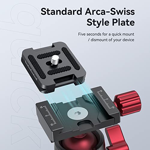 SmallRig Tripod for iPhone Desktop Mini Tripod - Aluminum Alloy 20 inches/ 50 cm with 360 Degree Ball Head, 1/4 inch Quick Shoe Plate for Vlogging DSLR Camera Video, Load up to 11 pounds-3033 - style: 2