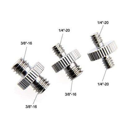 CAMVATE Male to Male Screw Adapter Set for Camera Tripod, 3-Pack