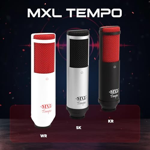 MXL Tempo-WR Mac and PC Compatible USB Powered Condensor Microphone - White/Red