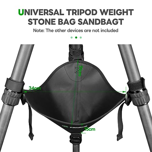 FANAUE TS-01 Tripod Stone Bag, Fit for Most, Heavy Duty Sandbag, Adjustable Buckles, Black