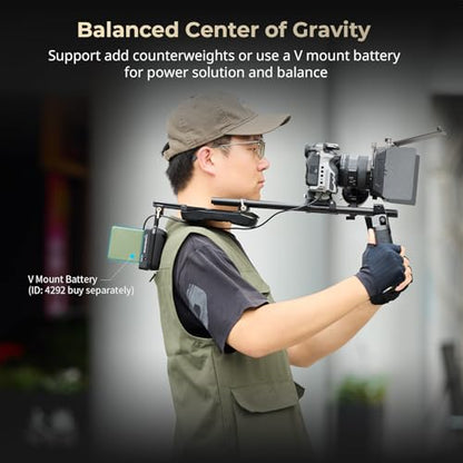 SmallRig Classic Shoulder Rig Kit, Lightweight & Portable (2.98 lb), Dual Handles 15mm Rods, Shoulder Mount Video Rig with Quick Release for Arca, for SmallRig Follow Focus, for DSLR, for Filmmaking - style: Classic