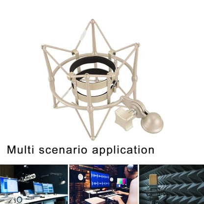Tangxi 60MM Microphones Shock Mount, Gold, High Isolation, Anti Vibration, Spider Shockmount Stand for Microphones up to 60MM Diameter - color: Gold