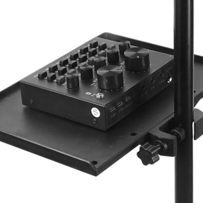 3Pcs Microphone Stand Tray Clip Storage Rack for Live Streaming Photography Sturdy Sound Card Holder with High Edges Compatible with Various Mic Stands