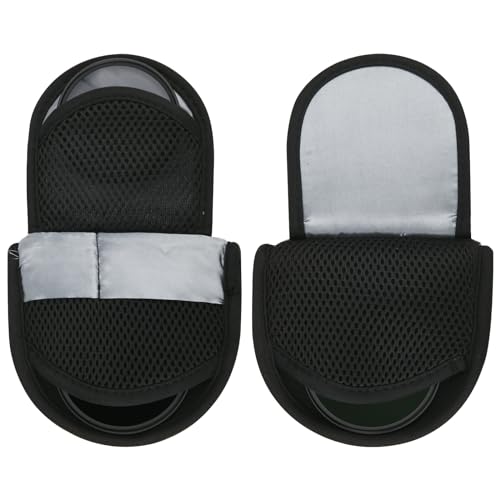 Camera Filters Case Bags for Round Filters Up to 62mm,Water-Resistant Fabric Design Lens Filter Pouch (Small)