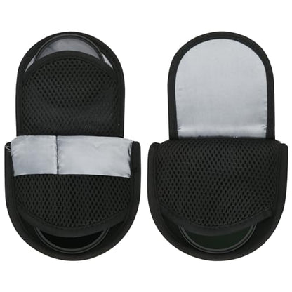 Camera Filters Case Bags for Round Filters Up to 62mm,Water-Resistant Fabric Design Lens Filter Pouch (Small)
