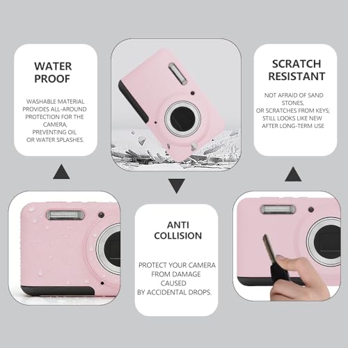 Case for KODAK PIXPRO FZ55 Case, Soft Silicone for KODAK PIXPRO FZ55 - Anti-Scratch Slim Fit Lightweight Protective - pink - color: pink