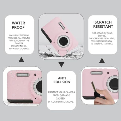 Case for KODAK PIXPRO FZ55 Case, Soft Silicone for KODAK PIXPRO FZ55 - Anti-Scratch Slim Fit Lightweight Protective - pink - color: pink