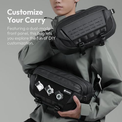 ULANZI Camera Sling Bag, Water-Resistant Camera Case with Tripod Holder, DSLR/SLR/Mirrorless Camera Bags Crossbody for photographers - Black 9L Capacity - size: Black 9L