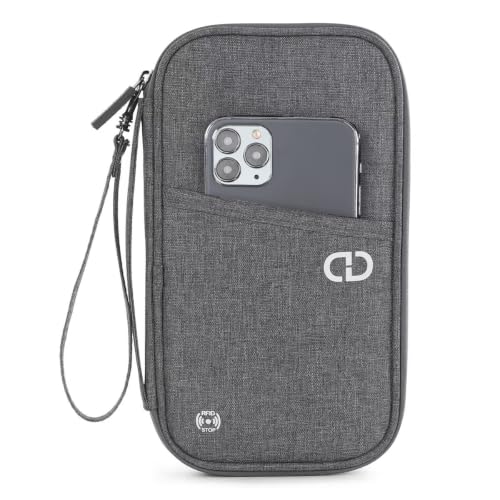 Travel Passport Holder - Family Passport Wallet Holder for Travel | lightweight - color: New Grey