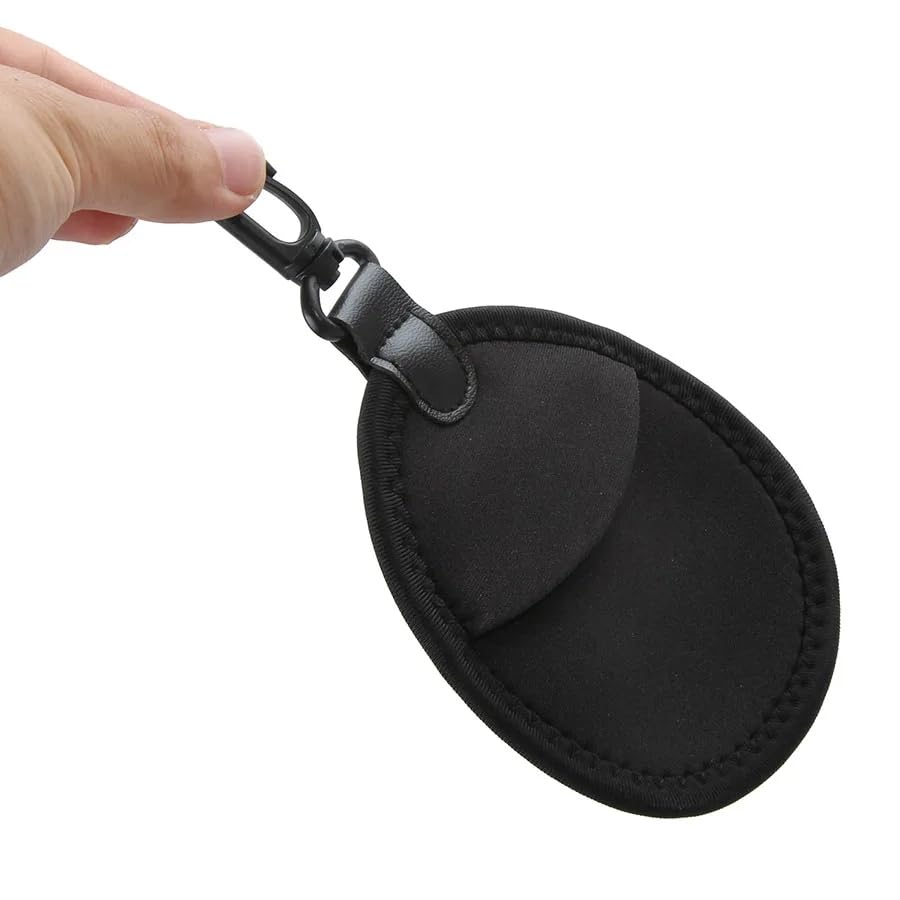 2 Pack Lens Filter Pouch Mini Storage Bag Sleeve Protective Case with Keychain Hook 2 Pockets For Camera CPL MC UV ND 25mm-77mm 43mm 46mm 49mm 52mm 55mm 58mm 62mm 67mm, Black