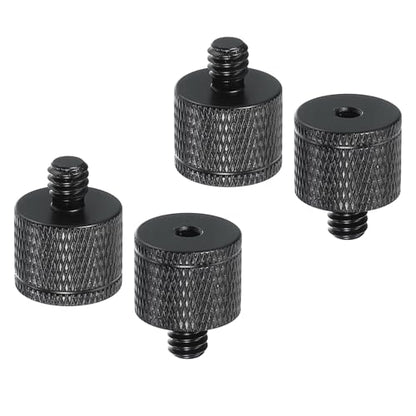 PATIKIL Tripod Screw Adapter M5 Female to 1/4" Male, 4 Pcs Tripod Nut Connectors Camera Mount Screw Camera Double Head Converter for Microphone Holder Magic Arms Accessories, 20 mm - size: M5 Female to 1/4" Male,20 mm