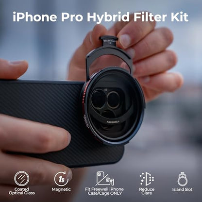 Freewell Pro Hybrid Magnetic Filter 1 to 10 Stop Variable ND/CPL with ND32, Soft Gradient 1.2, Black Glow Mist Compatible with Freewell iPhone Case & Cage - style: Pro Filter Kit