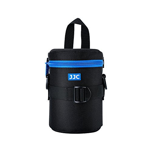 JJC Deluxe Lens Case Pouch Bag for Canon EF-S 17-55mm/17-85mm,EF 35mm f2, RF 85mm f2 Macro, Nikon AF-S 18-200mm/18-105mm/18-300mm/55-200mm, Fujifilm XF 56mm f1.2 R & More Lens Below 3.1" x 5.3"(D x L) - size: M Size